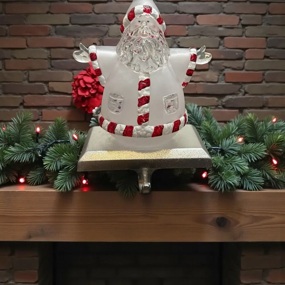 Glass Santa Stocking Hanger